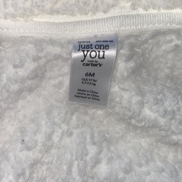 Carter’s Infant Girl Fuzzy Bear Full Zip Vest (6 Months) - Picture 3 of 6